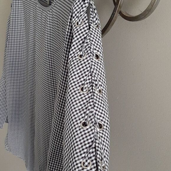 Capri black/white check top - Picture 3 of 6